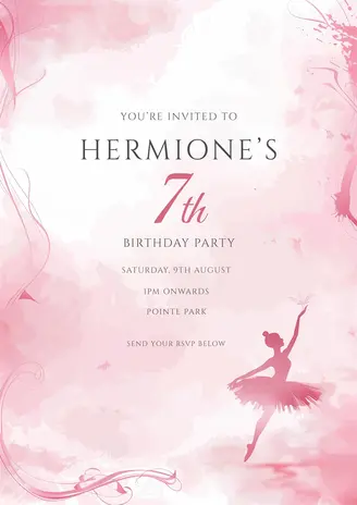 Ballerina invitation