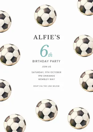 Football party invitation
