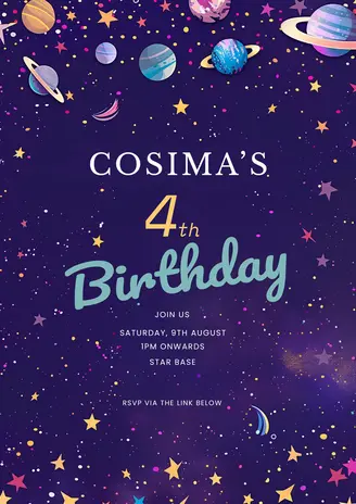 Cosmic magic invitation