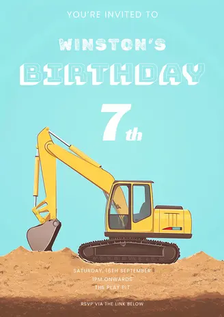 Digger party invitation
