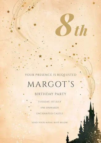 Fairy tale castle invitation