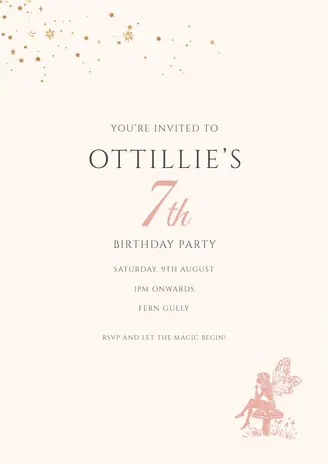 Fairy invitation