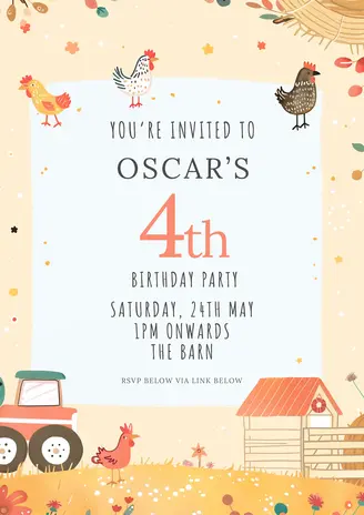 Farm fiesta invitation
